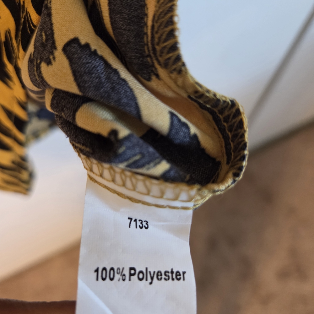 Yellow and Black Patterned Romper - image 7